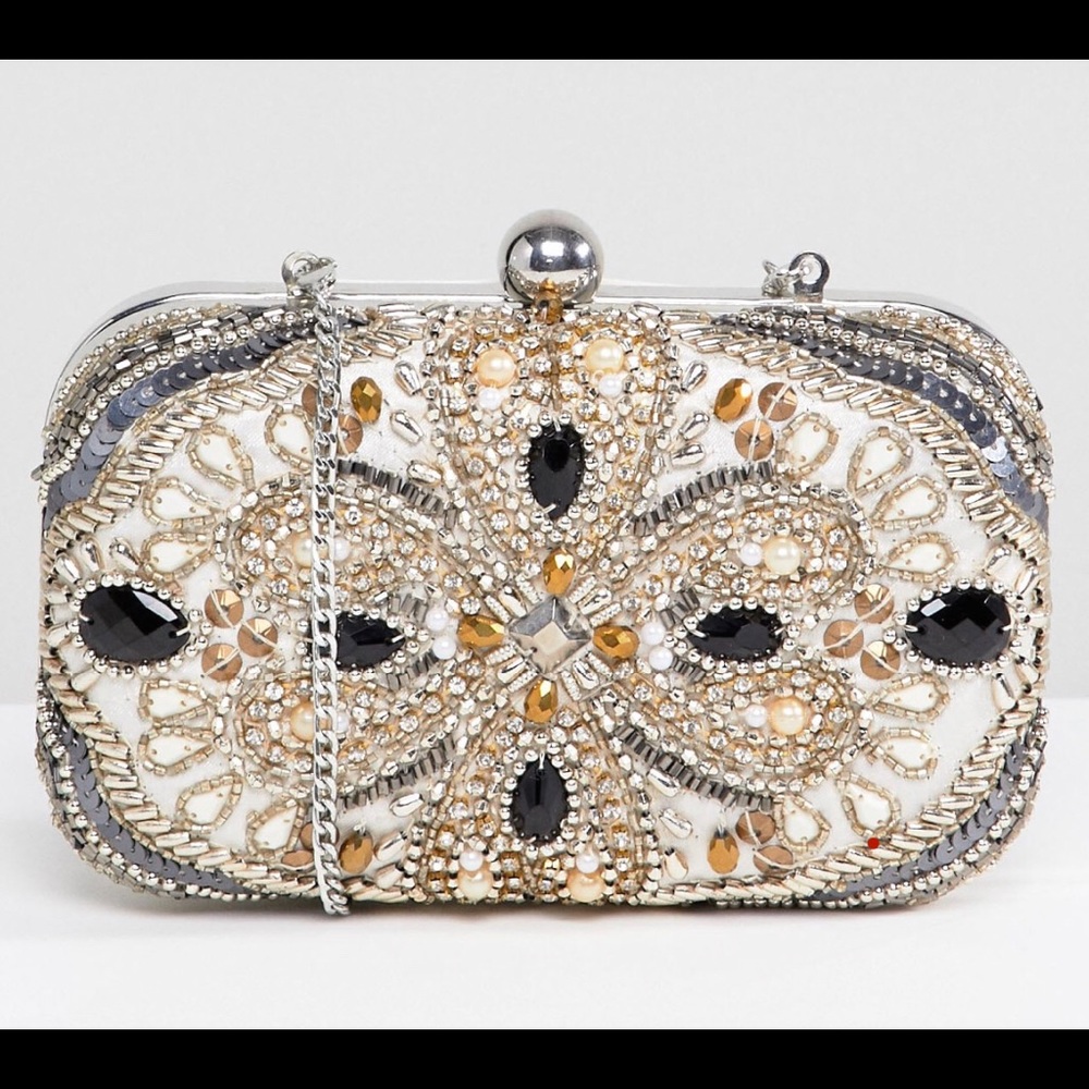 Park Lane Handmade Embellished Structured Clutch